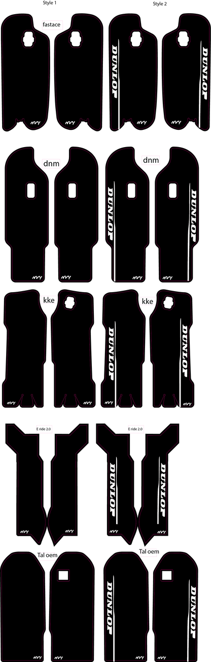 E Bike Fork Guard Decals