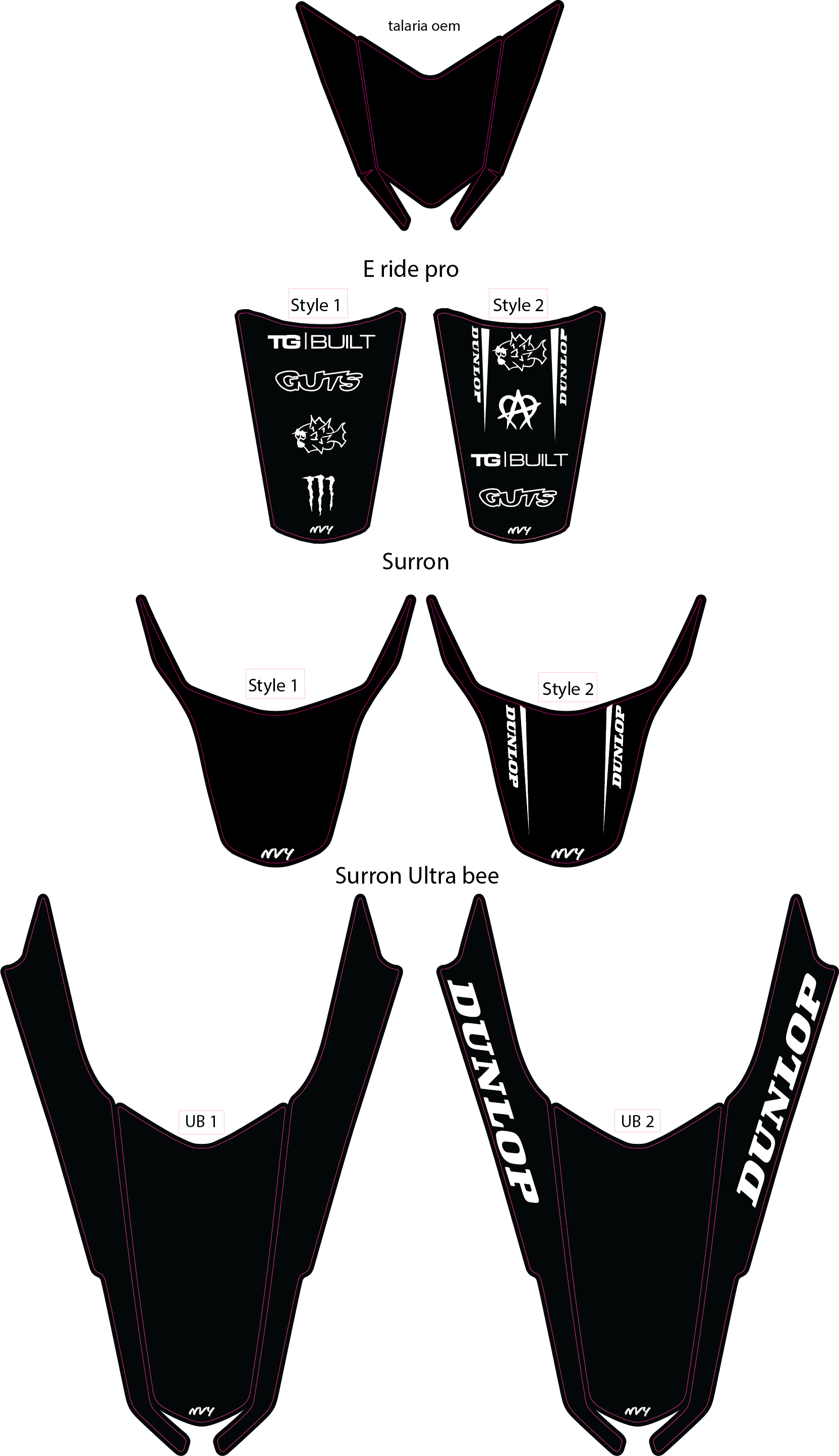 E Bike Rear Fender Decal – NVY Decals